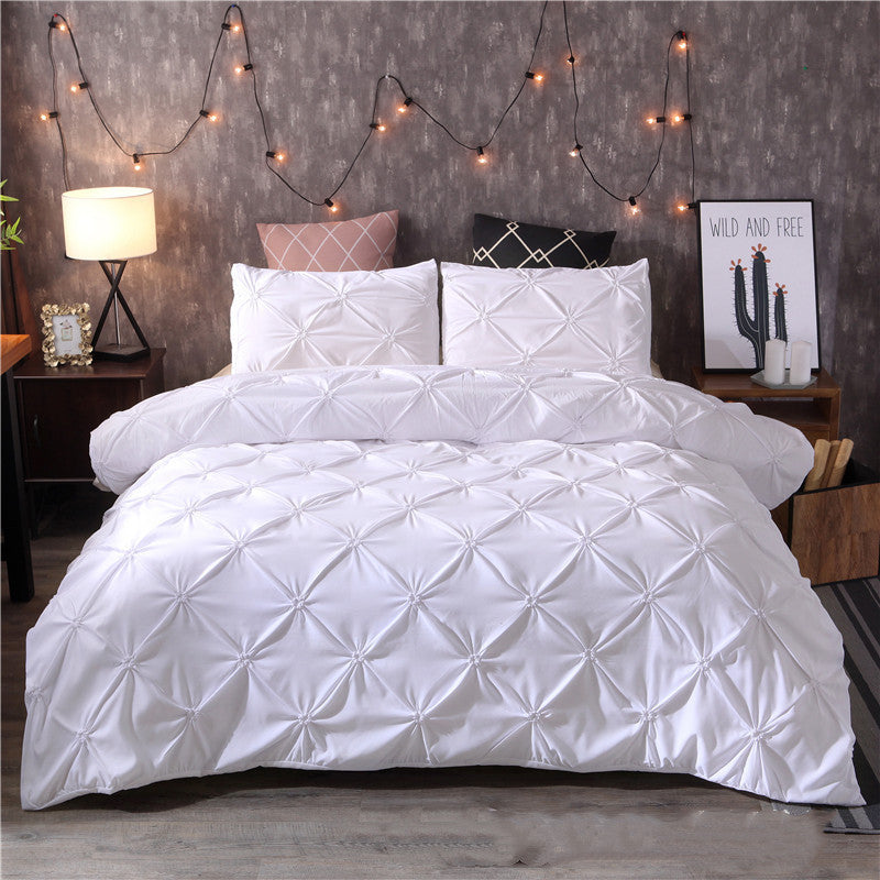 WHITE: Duvet Cover, Duvet Cover, Quilt Core Self-filled Duvet