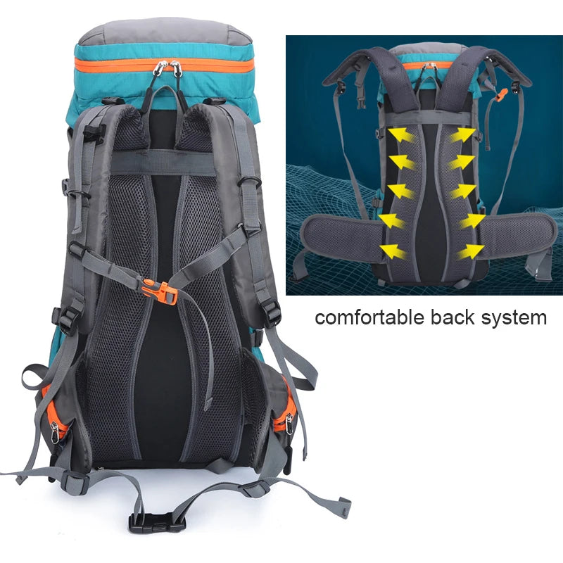 65L Camping Waterproof Backpack